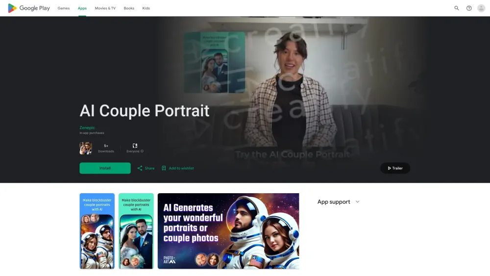 AI Couple Portrait: Unique Art with AI Templates, Upload & Generate