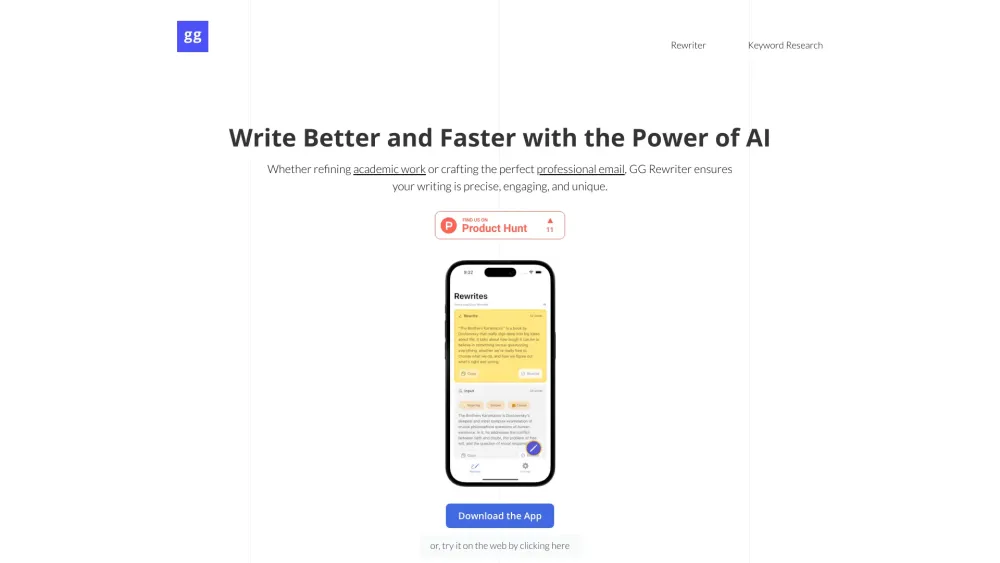 GG Rewriter: Precision SEO & AI for Content Elevation