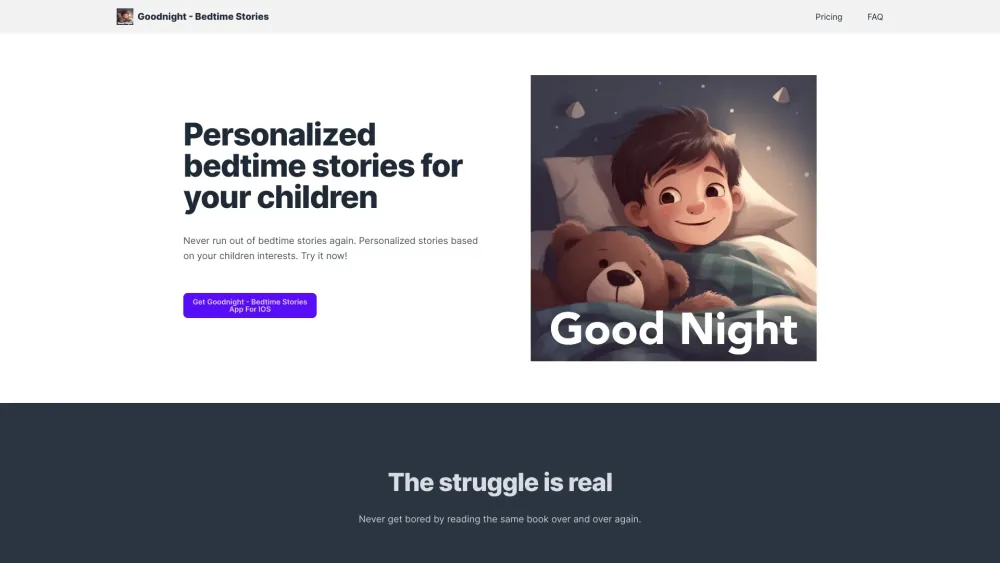 Goodnight - Bedtime Stories: AI Created Tales for Children : AI Stories