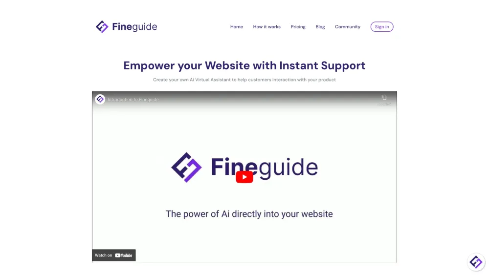 Fineguide: AI Virtual Assistants for Seamless Website Integration