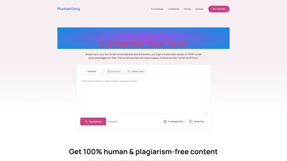 Humanizey: AI Text Humanizer for Rewriting and Bypassing AI Detection