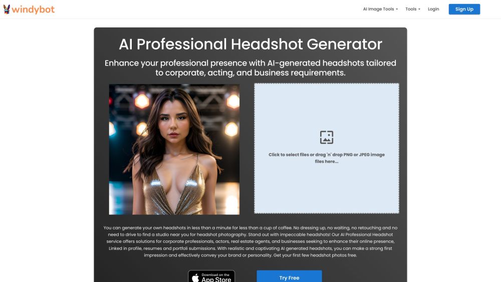 WindyBot: AI Headshot Generator for Professional Image Enhancement