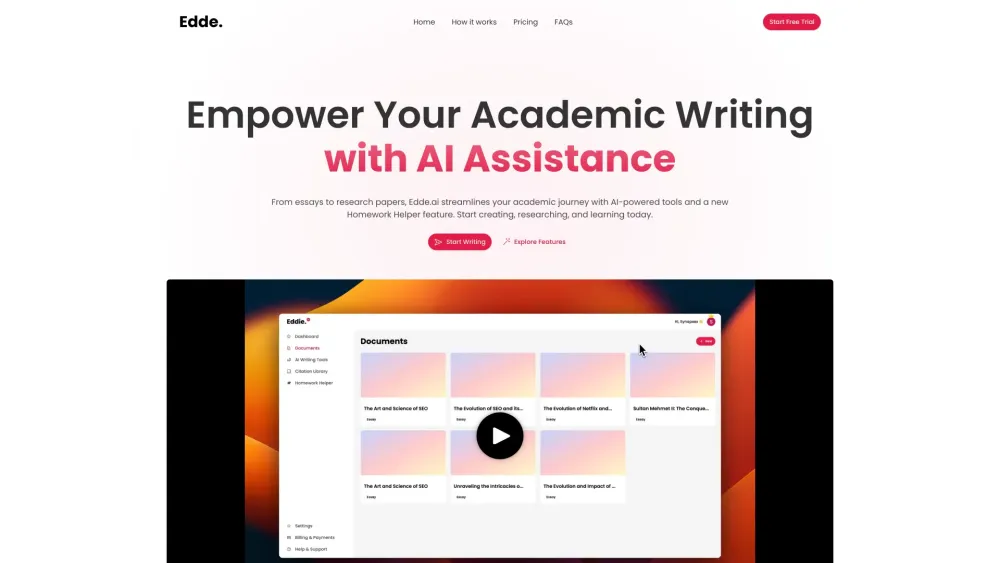 Edde AI: Streamlined Academic Tools & Homework Helper