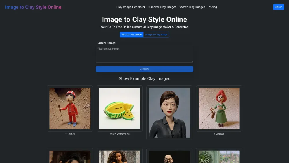 Clay AI: Innovatively Transforms Images into Unique Clay-Styled Visuals