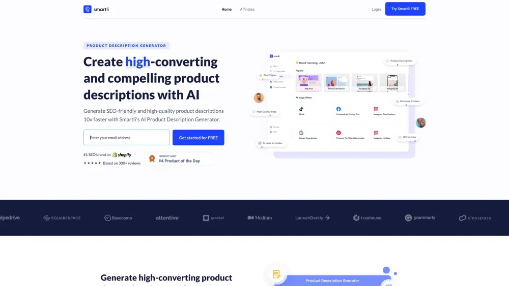 Smartli: AI-Powered Tool for Engaging E-Commerce Content and Ads