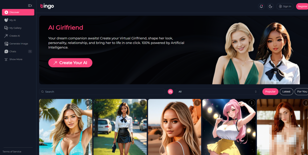 Tingo AI: Create & Interact with AI Virtual Girlfriends