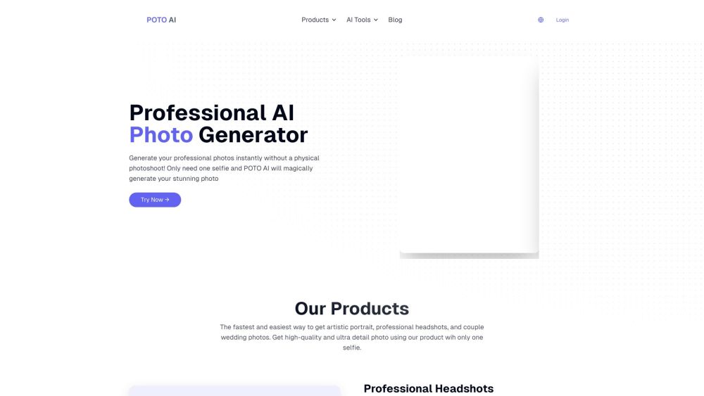 POTO.AI : Advanced AI Photo Generation Tool - Professional Photo Generator