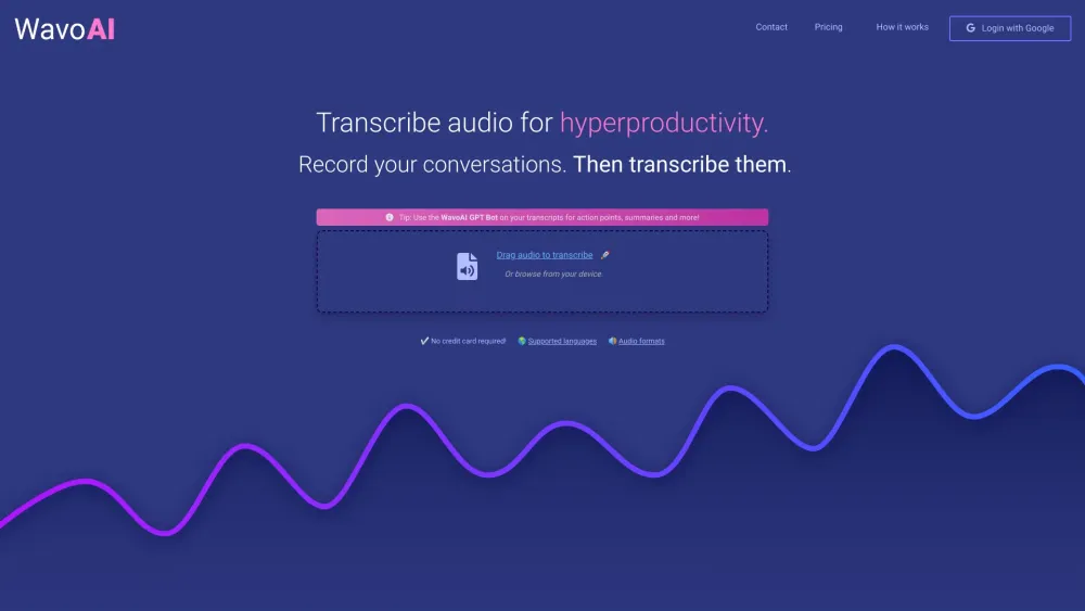 WavoAI: AI Transcription, Speaker Detection, Note Annotation, Analysis