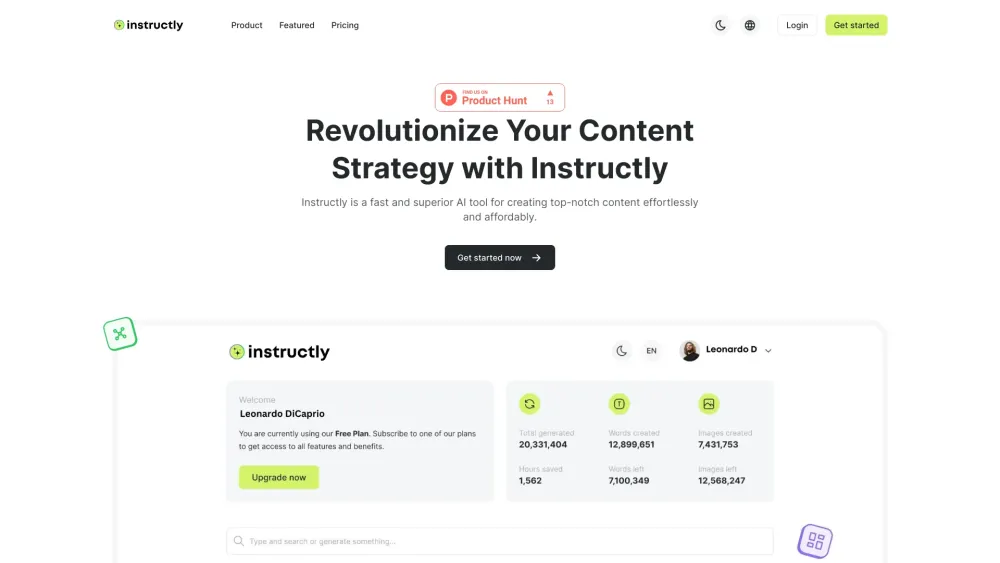 Instructly : AI-Powered Content Creation for Freelancers & Businesses