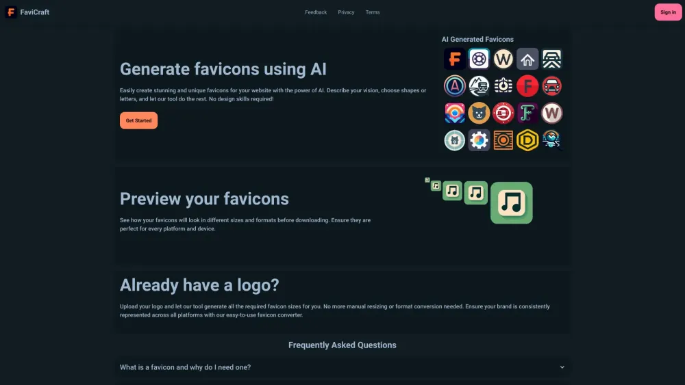 FaviCraft: AI Tool for Unique Favicons, No Design Skills Needed