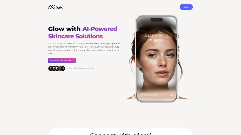 Cosmi: AI Skincare Solutions : Personalized Routines & Real-Time Advice