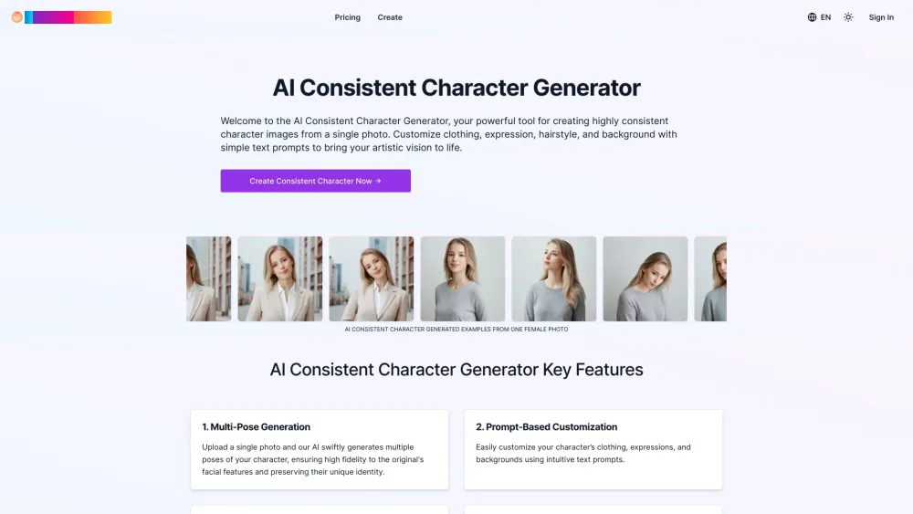 AI Character Generator: Create Consistent Images from a Single Photo