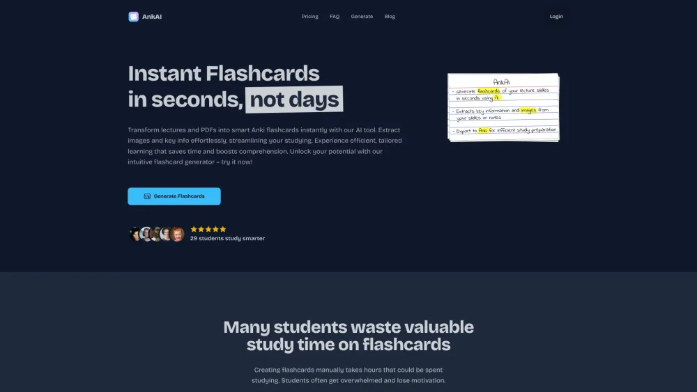 AnkAI: Transform PDFs to Anki Flashcards - AI for Study Prep