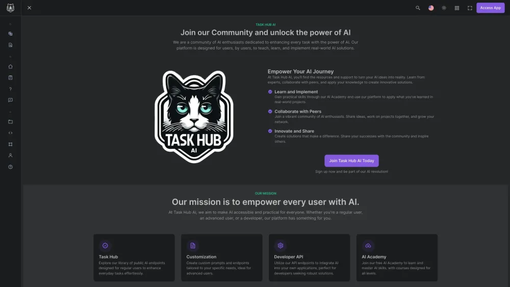 Task Hub AI : Collaborate, Learn, Innovate with AI Solutions