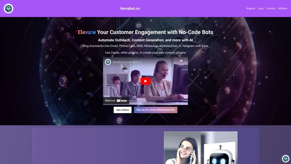 Versabot: Omnichannel Outreach, Sales, Content Generation & Productivity