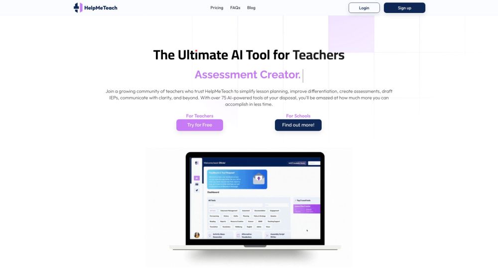 HelpMeTeach.AI: Simplified AI Teaching, Lesson Plans, Assessments, & More