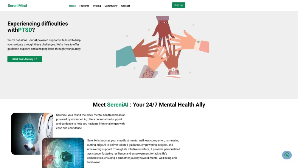 SereniMind: AI Mental Health & Counseling - Accessible, Leading Solutions