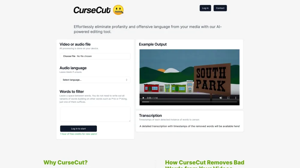 CurseCut: AI-Powered Profanity Filter - Mute Offensive Keywords Easily