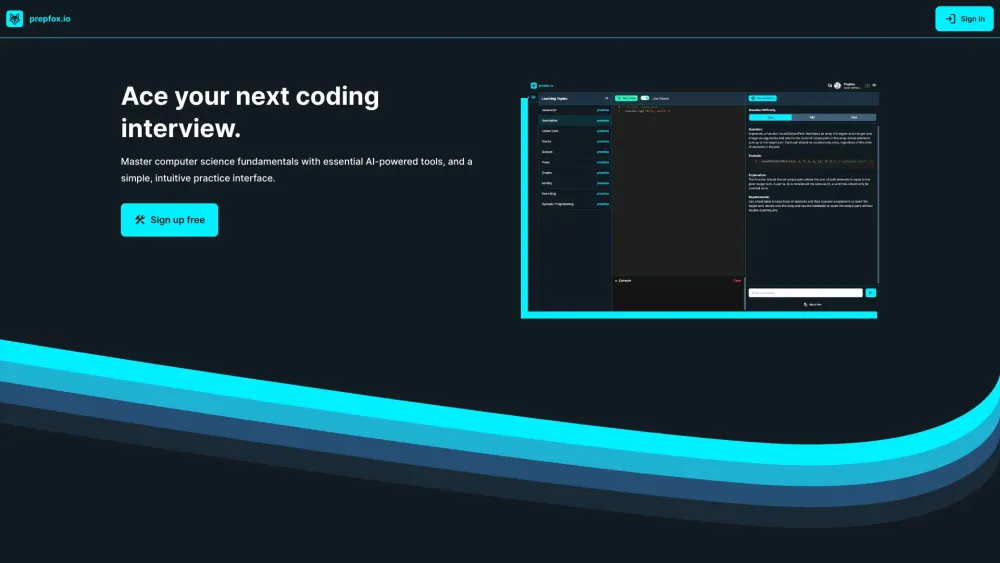 Prepfox: AI CS Practice, Mock Interviews & Dev Community