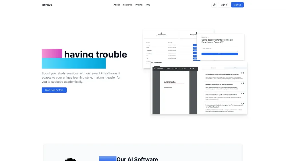 Benkyu: AI Study Aid - Personalized Learning, Analytics, Recommendations