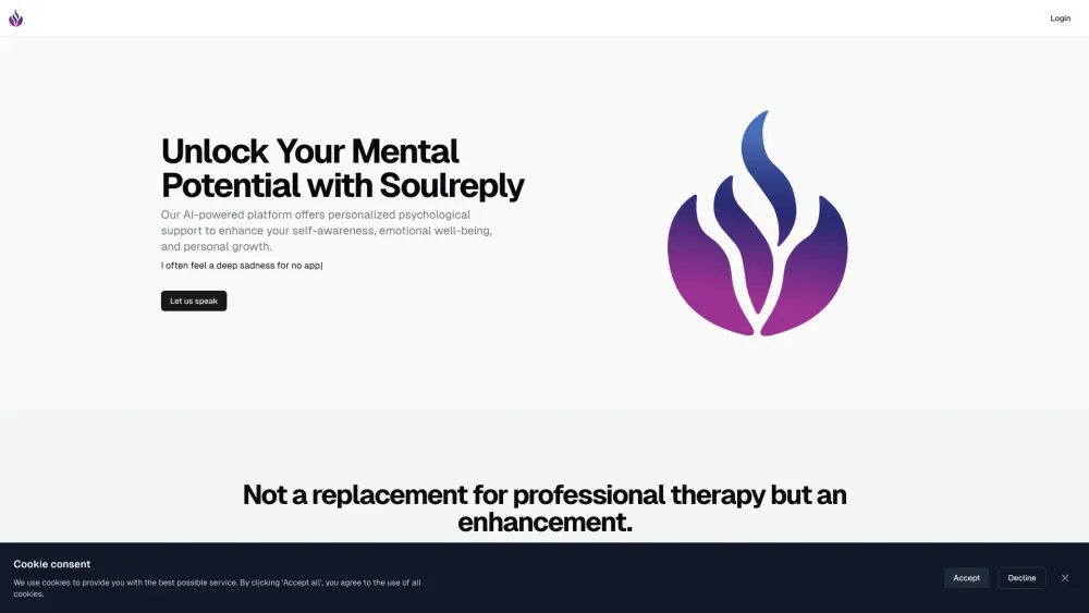 Soulreply: 24/7 AI Psych Support for Well-being & Growth