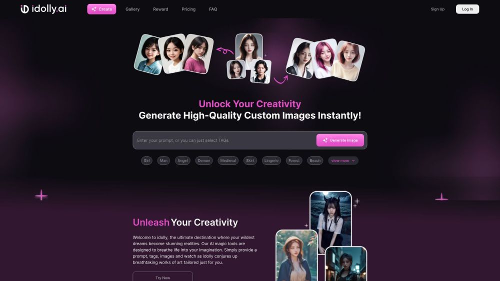 Idolly AI: Create Custom Images, Earn Rewards with Token Tech