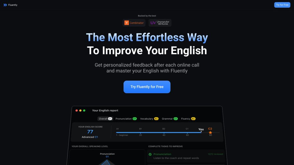 Fluently AI: Accent Refinement, Grammar Aid, Vocabulary Boost