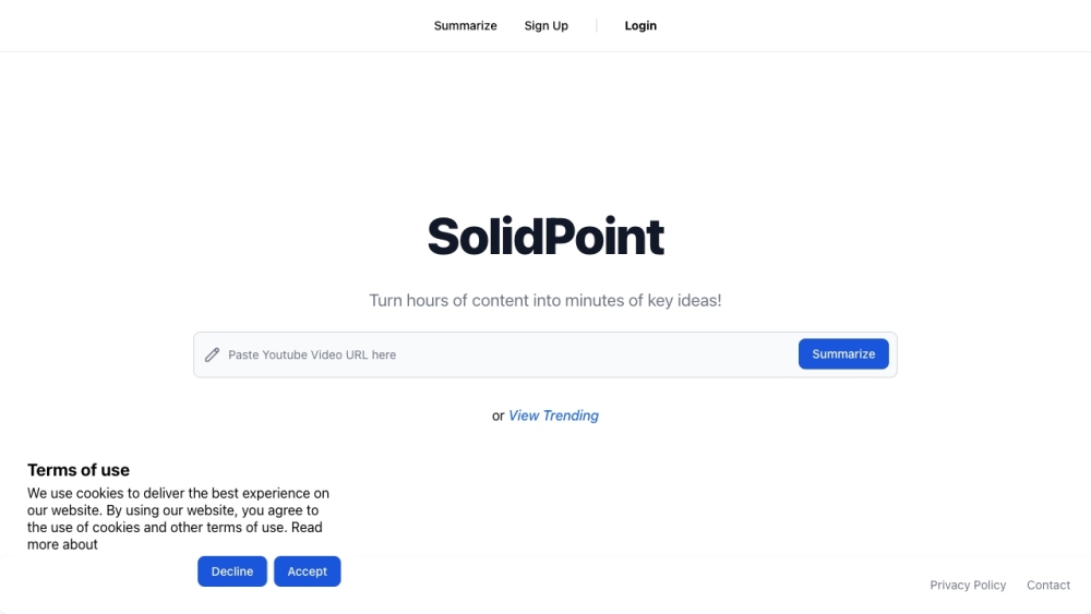 SolidPoint: Time-Saving Video Summarization & Key Point Extraction