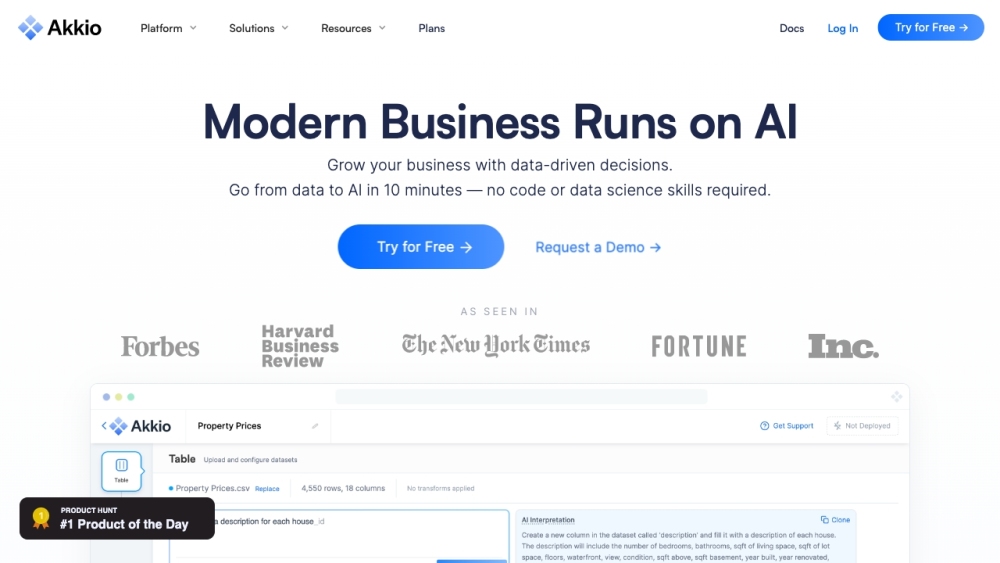 Akkio: AI-Powered Business Intelligence, No Coding Needed