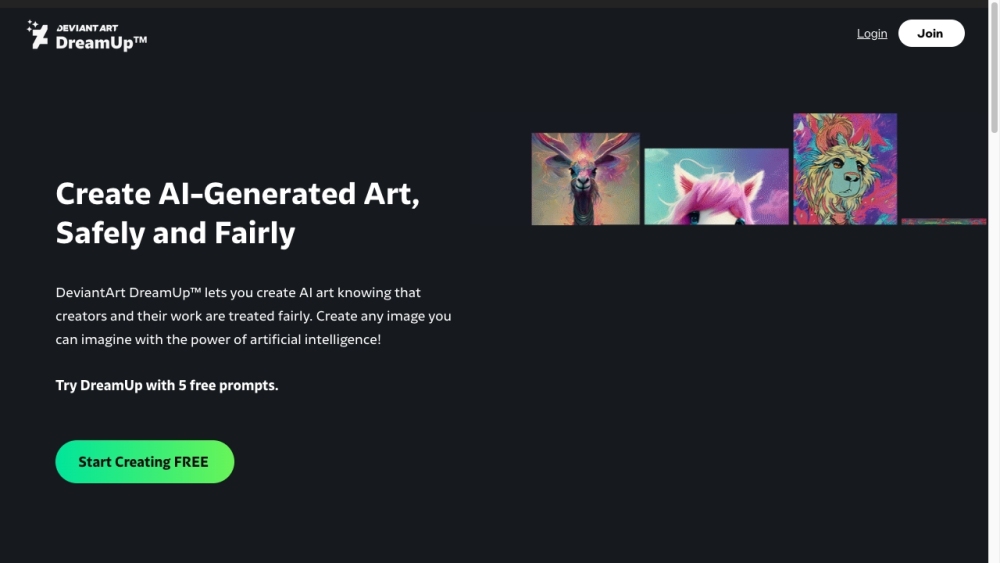 DreamUp by DeviantArt: AI-Art Generator for Safe, Fair Creation