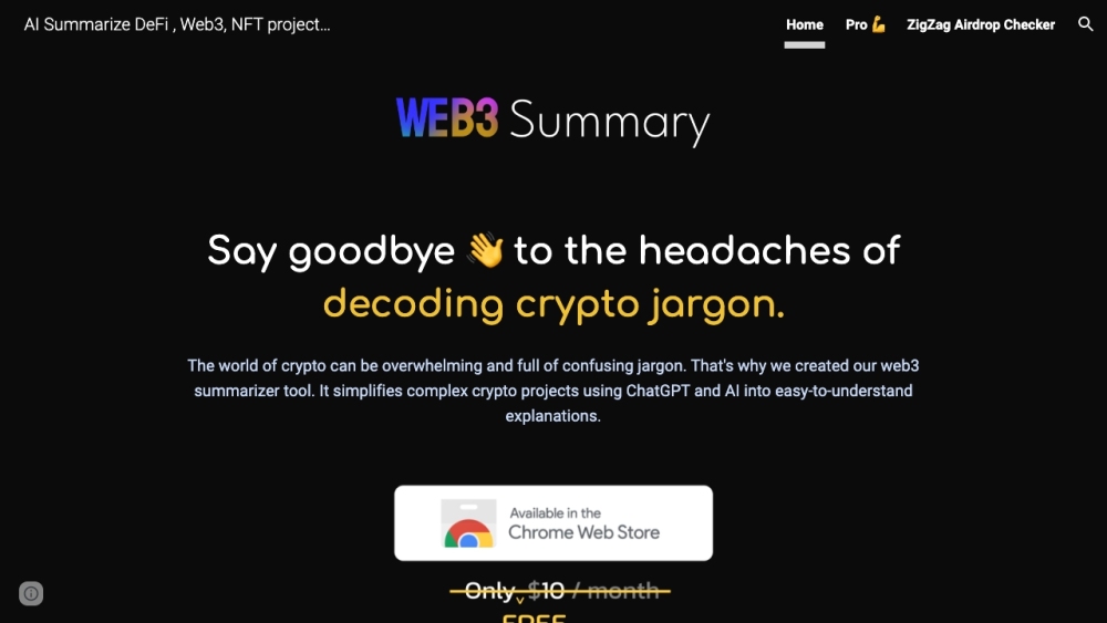 Web3 Summary: AI-Powered DeFi, NFT Research & Trading Tool