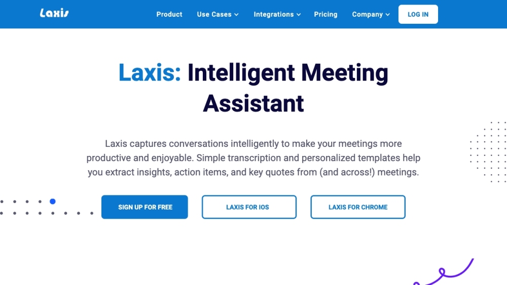 Laxis: AI Meeting Aid, Transcribes & Analyzes Meetings for Revenue Teams