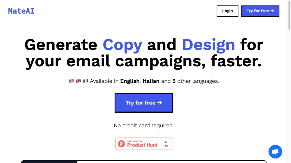 MateAI: AI-Driven Email Campaigns, Fast Copy & ESP Edits