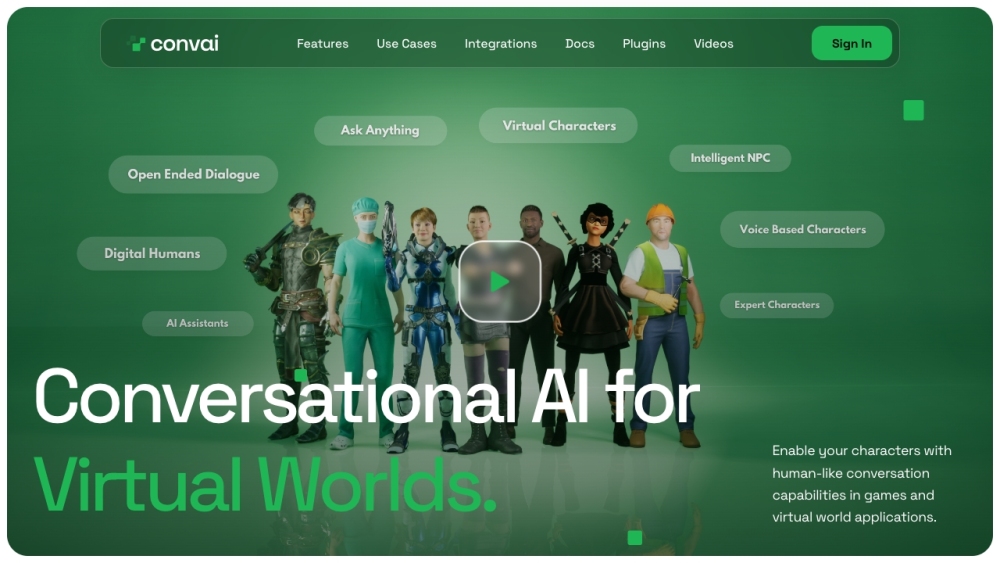 Convai: AI Conversations for Virtual Worlds & Immersive Gaming