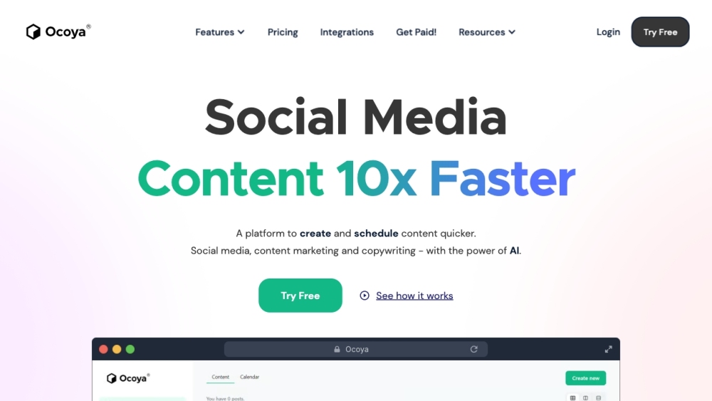 Ocoya: AI Content Automation for Social Media Marketing