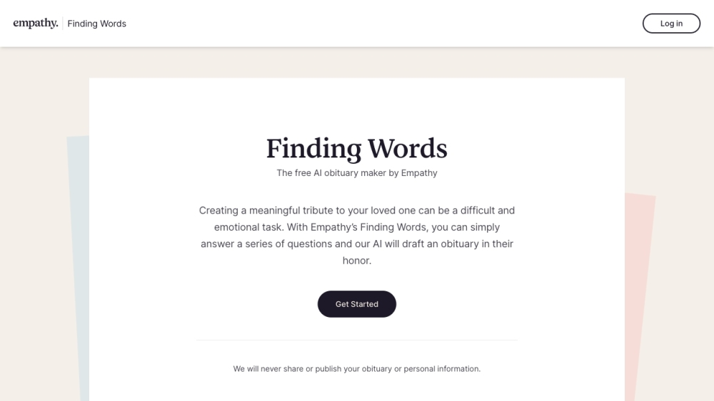 Finding Words: Free AI Empathy Tool for Beautiful Obituaries