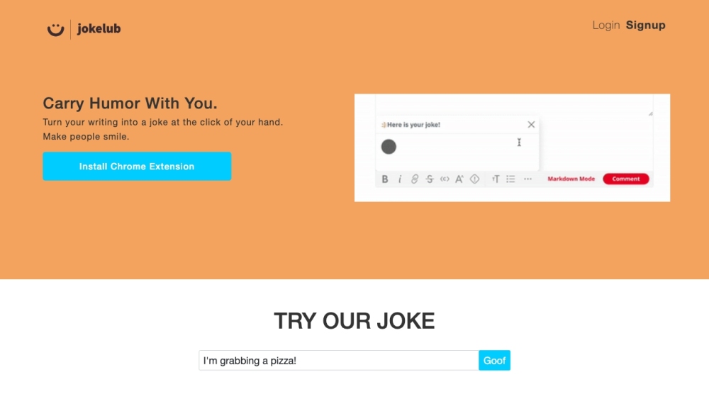 Jokelub: Transform Writing into Jokes, Spread Joy Instantly