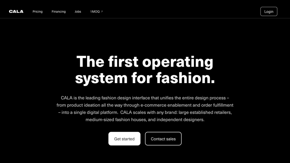 CALA: Digital Fashion Design, Production & Delivery Platform Features