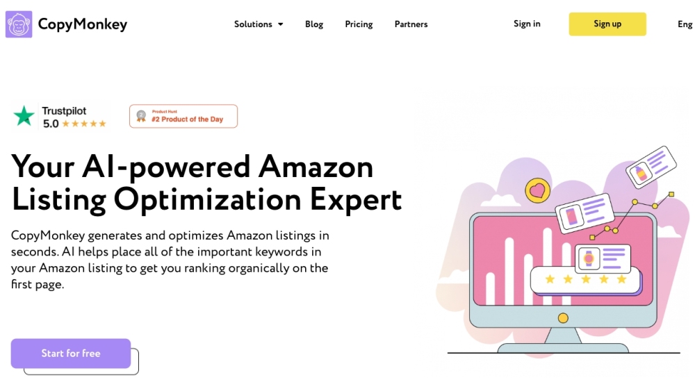 CopyMonkey: AI-Powered Amazon Listing Optimization Tool : Keyword-rich Descriptions and Bullet Points