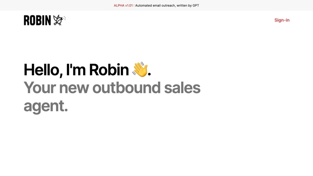 Robin AI: Automated Cold Email Outreach, Written by GPT