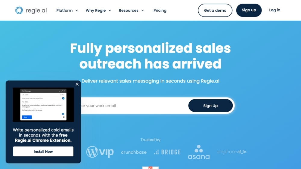 Regie.ai: AI for Efficient, Personalized Sales Emails and Content