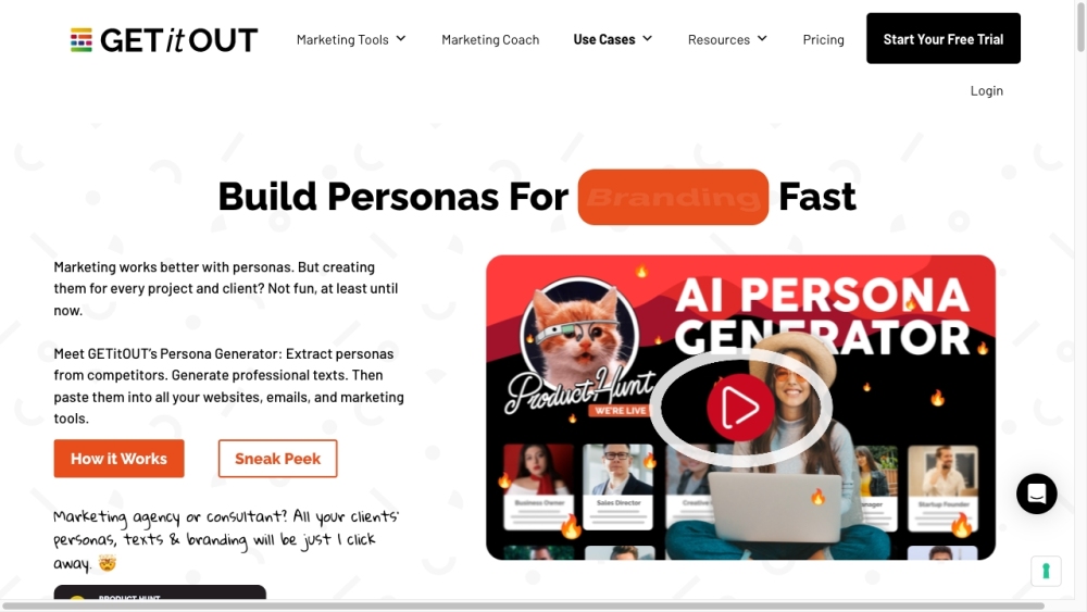 GETitOUT: Marketing Tool for Emails, Landing Pages & Courses