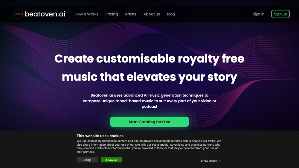 Beatoven.ai: AI Music Generator - Royalty-Free, Mood-Based for Creators