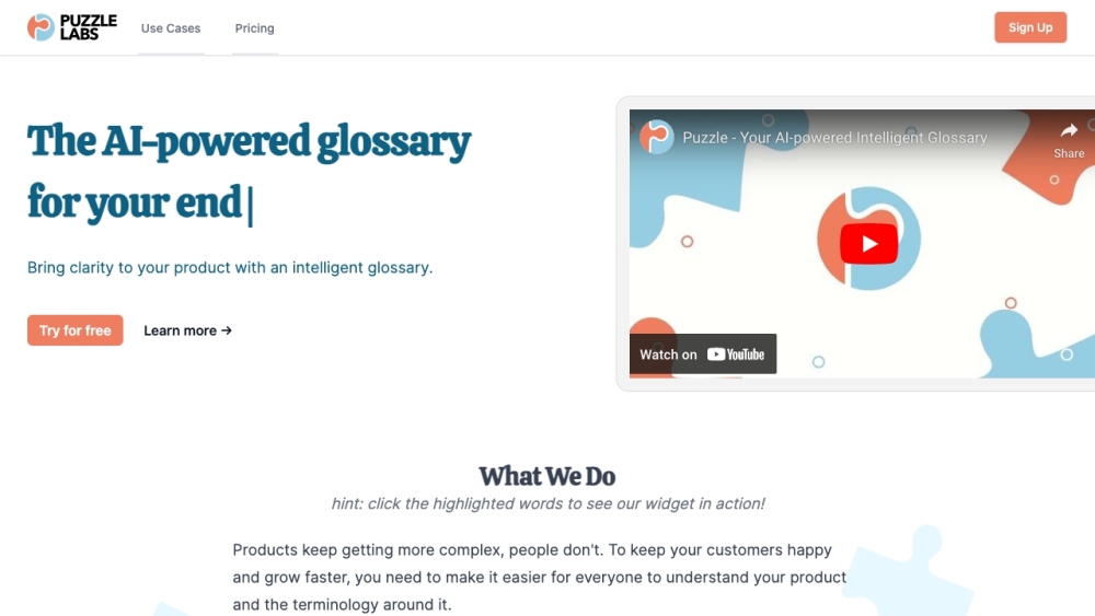 Puzzle Labs: Intelligent Glossary for Clear, Accessible Understanding