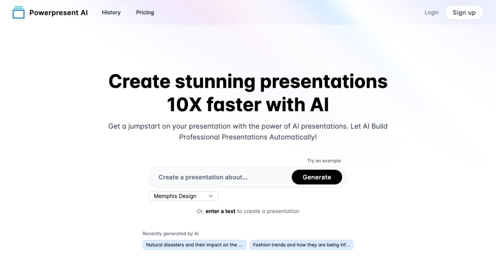 Powerpresent AI: Fast, AI-Driven Tool for Stunning Presentations