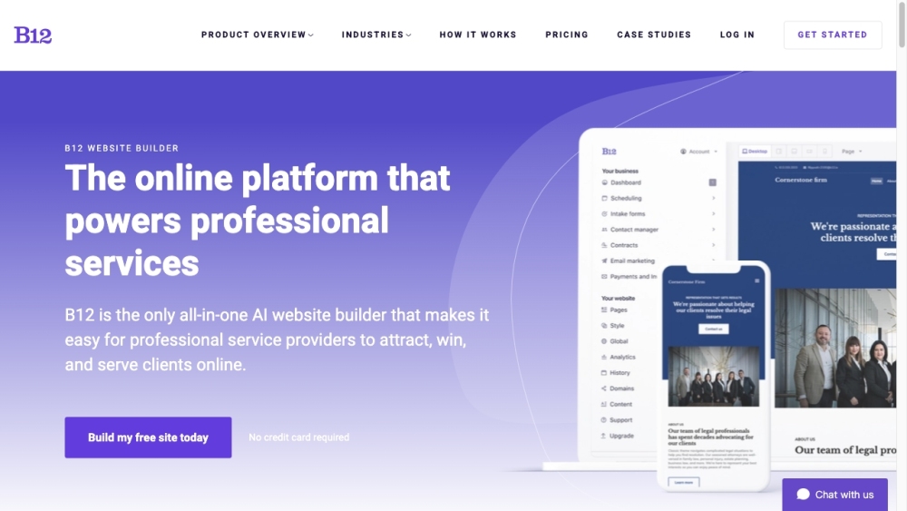 B12: AI-Powered Website Builder for Professional Services