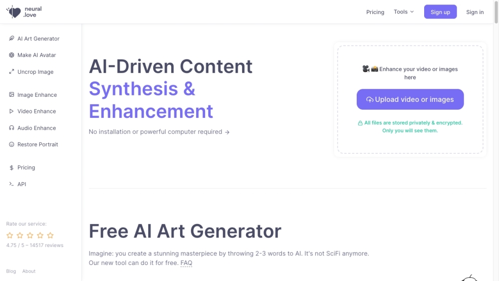 Neural.love: Free AI Image Generator and Enhancer Toolset