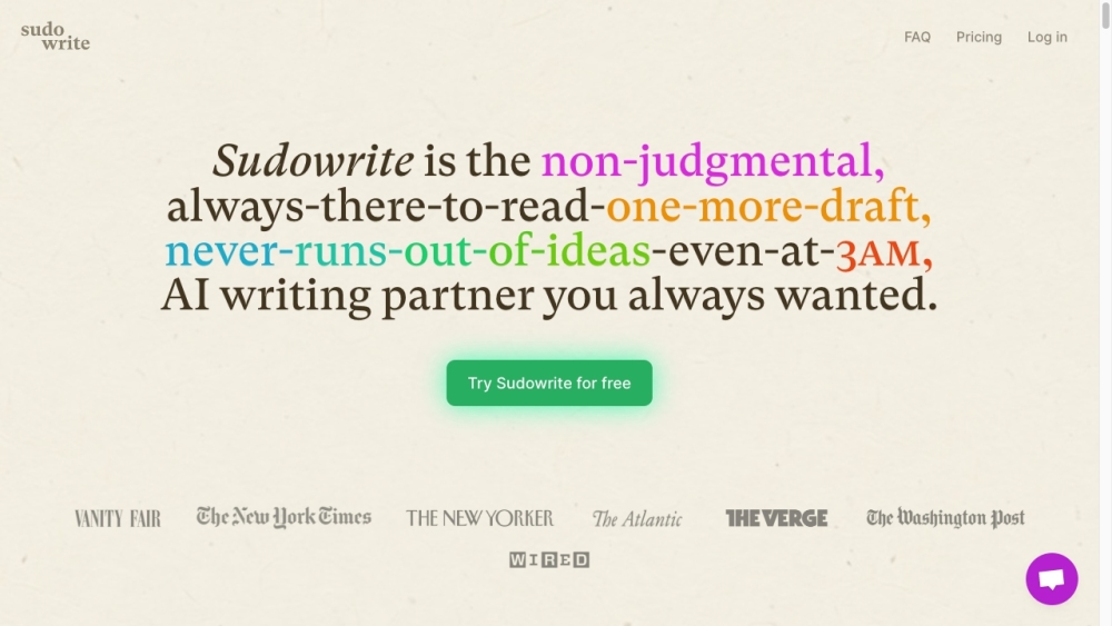 Sudowrite: AI Writing Tool for Novels & Screenplays - Fast & Acclaimed