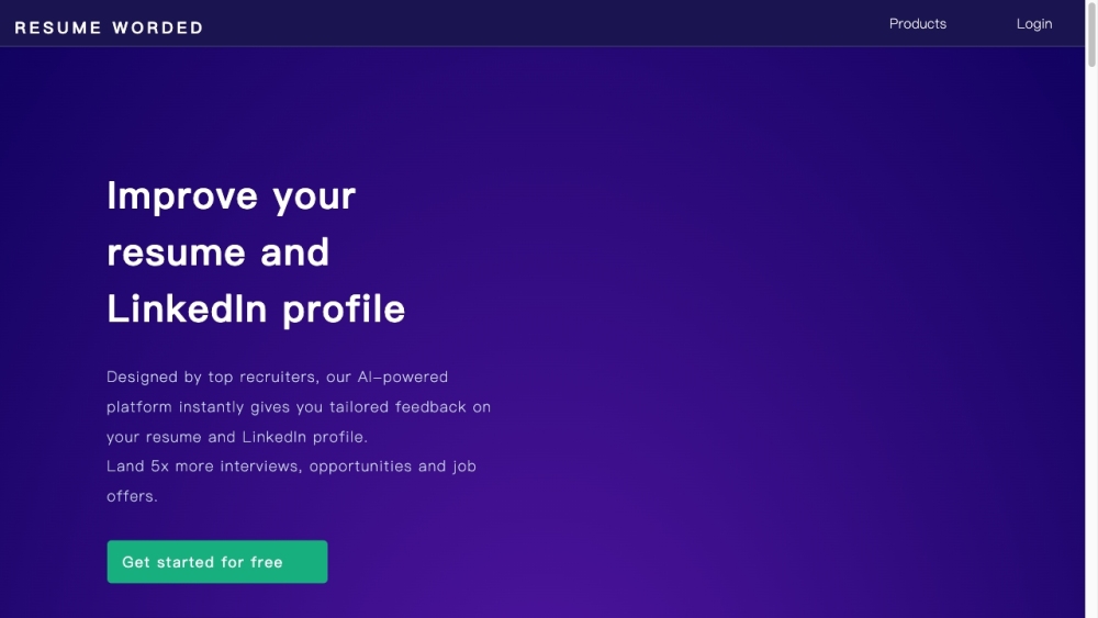 Resume Worded: AI-Powered Resume Feedback & Improvement