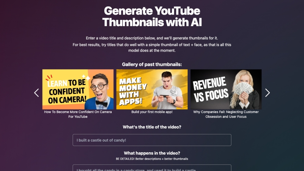 Magic Thumbnails: AI YouTube Thumbnail Generator for Eye-Catching Visuals